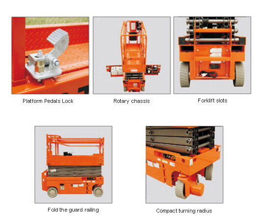 Small Electric Scissor Lift Aerial Work Platform Working Height 10M