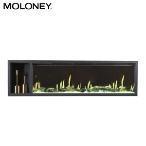 Quality 2500mm Insert Firebox Black Frame Living Room Heater for sale