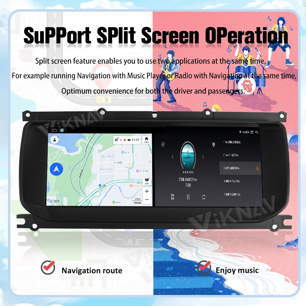 10.25 Inch Android Car Stereo Radio For Land Rover Evoque L551 L538 2012-2018 GPS Navigation Touch Screen DVD Player