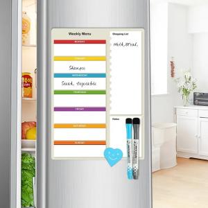 Quality Flexible Fridge Magnet Sticker Magnetic Monthly Calendar With Marker Pens And Eraser for sale