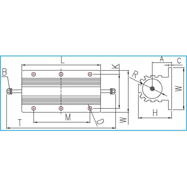 25W 6R 5% Ceramic Wire Wound Resistor 25 Ohm 50 Watt Wire Wound Resistor