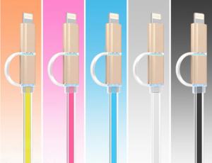 China High Speed 2 In 1 USB Li Ion Battery Charger Mobile Charger Usb Cable 100mm Length on sale