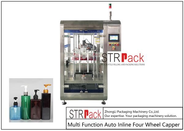 Multi Function Round Bottle Screw Capping Machine Auto Inline Capper Trigger