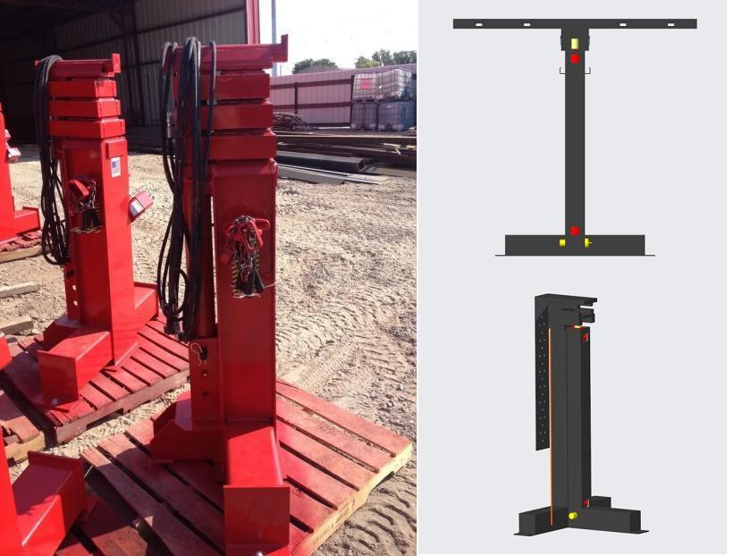 800mm Min Height Hydraulic Tank Lifting Jack for Enamel Storage Tank and Grain Silo