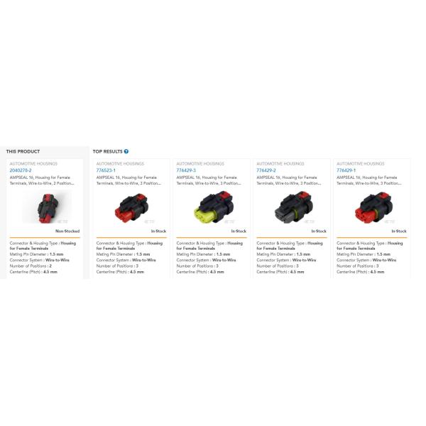 776273-1 TYCO AMPSEAL 14 Rectangular Connectors Housings Plug Black terminal block connector