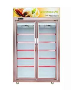 Quality Auto Defrost Double Door Rh70% Commercial Display Freezer for sale