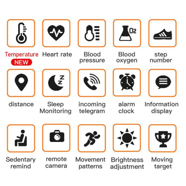 Smart Bp Hr Bracelet Camera Control Moving Target Fitness Tracker For Women