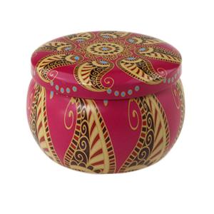 Quality Empty Decorative Candle Tins Michaels Round Antique Tin Candle Box Spice Tins for sale