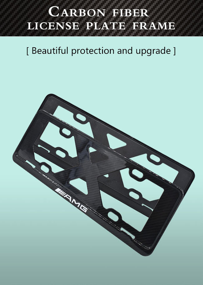 Strong Hardness 3K Carbon Fiber License Plate Frame