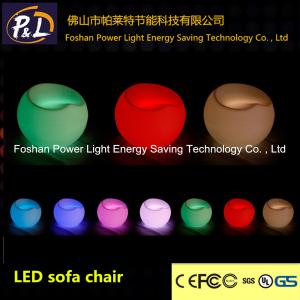 Quality RGB PE Plastic Round Bar Stool with LED for sale