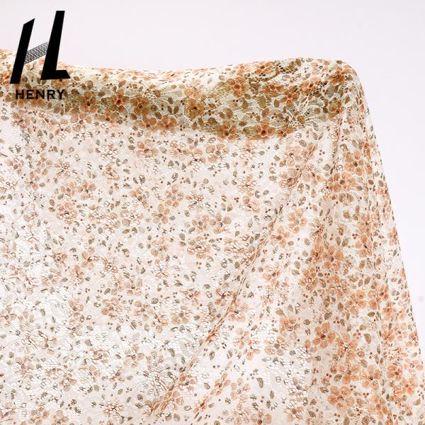 Wholesales High Quality Polyester Tulle Fabric Custom Print Embroidery Mesh Printed Fabric For Dress