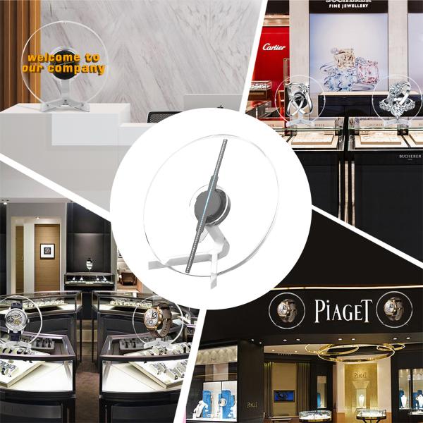 60CM Slim 3d Led Hologram Projector For Art Galleries With Acrylic Case