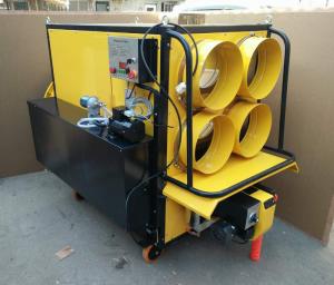 China 200Kw Waste Oil Heater Efficiency In Construction Site Playground Tunnel on sale