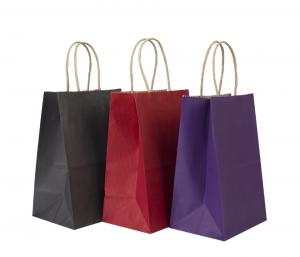 Quality Uncoated Handle Paper Bags Brown/White/Customized For Bakery Goods for sale