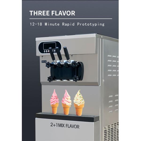 36l Tabletop Commercial Soft Serve Ice Cream Machine 3 Flavor Ice Cream Cone Maker