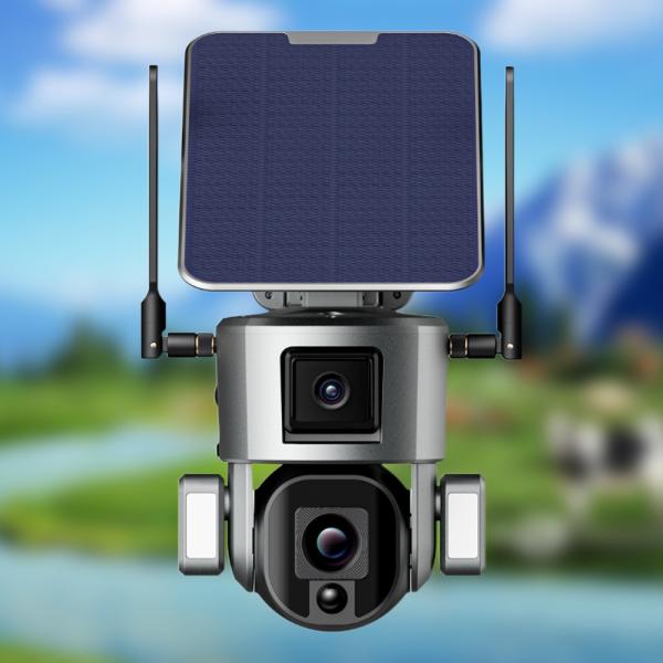 Buy Android IOS APP Solar Powered 4K Security Camera Starlight 10x Optical Zoom at wholesale prices