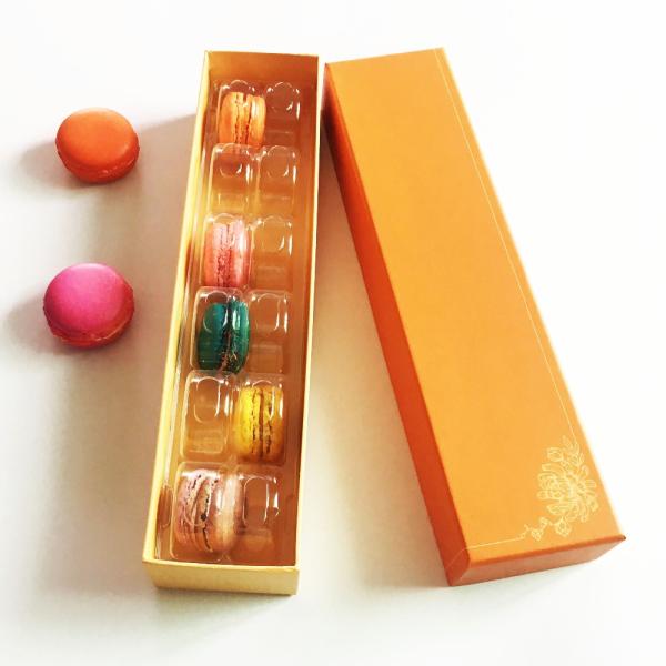 Hot selling long macaron holder custom printing cardboard box with high quality