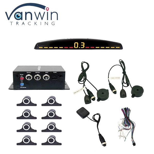 Buy 8 Sensors Car Parking Kit Buzzer Reverse Backup Radar Sound Alert Indicator Probe System Detect Range 0.4-5M Waterproof IP66 at wholesale prices
