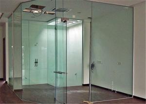 China Clear Flat Tempered Glass Partition Wall / Glass Partition Size Customized on sale