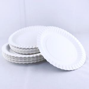 Quality Grease Resistant Biodegradable Paper Plates 1.2mm Eco Friendly Serving Dishes for sale