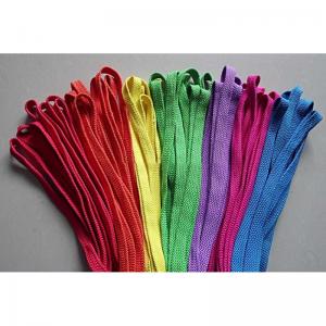 China 15mm Flat Waxed Polyester Cord Elastic Rope Cord Elastic Drawstring on sale