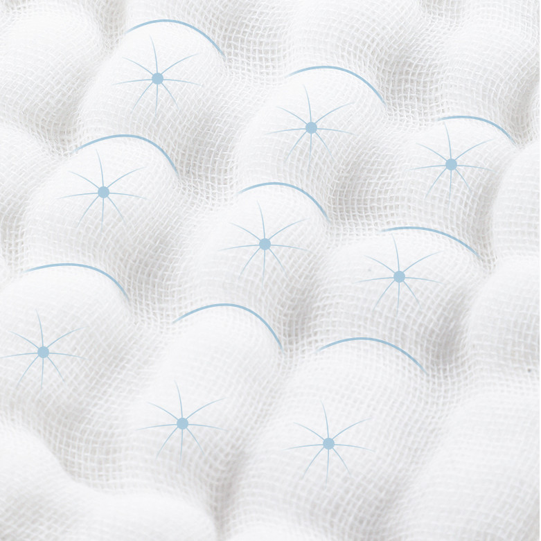 110X110 40S Six Layer Printed Cotton Gauze Fabric Saliva Towel For Babies