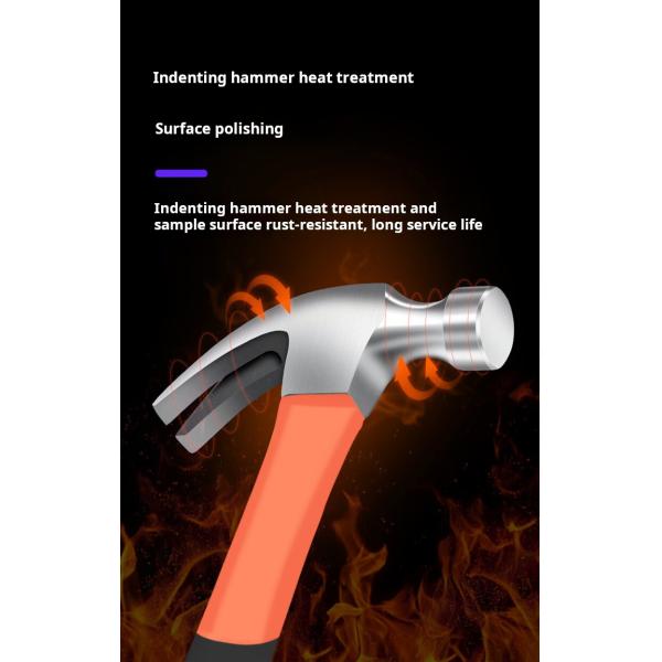 Industrial Grade 280mm Multi Function Hammer High Carbon Steel Claw Hammer