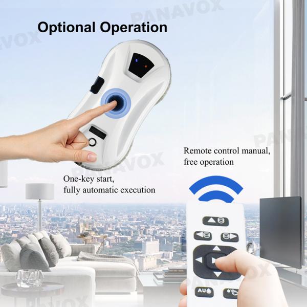 Remote/App Control Automatic Glass Cleaning Robot with Intelligent Spring Water System