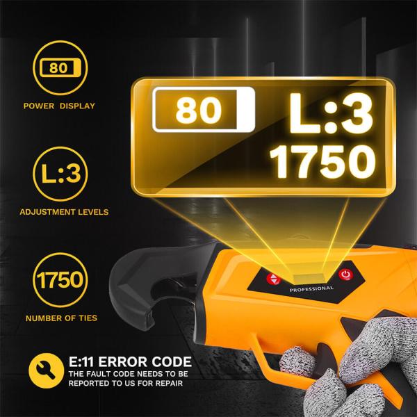 Swansoft SW-B12 Electric Vine Tying Machine, 25mm Diameter, 16.8 2Ah/4Ah Battery