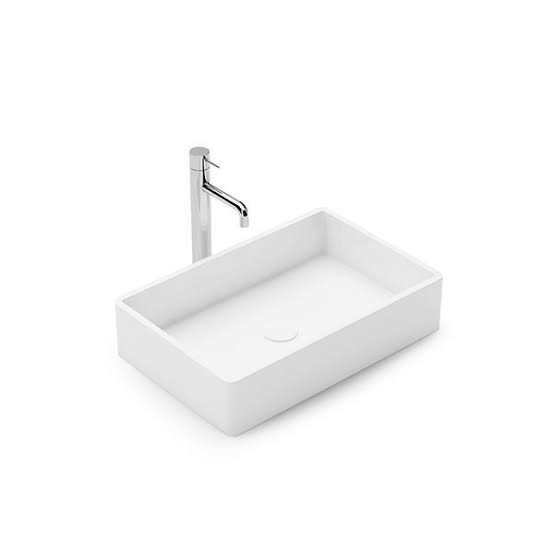 Rectangle Counter Top Basin / Stone Resin Wash Basin Solid Surface