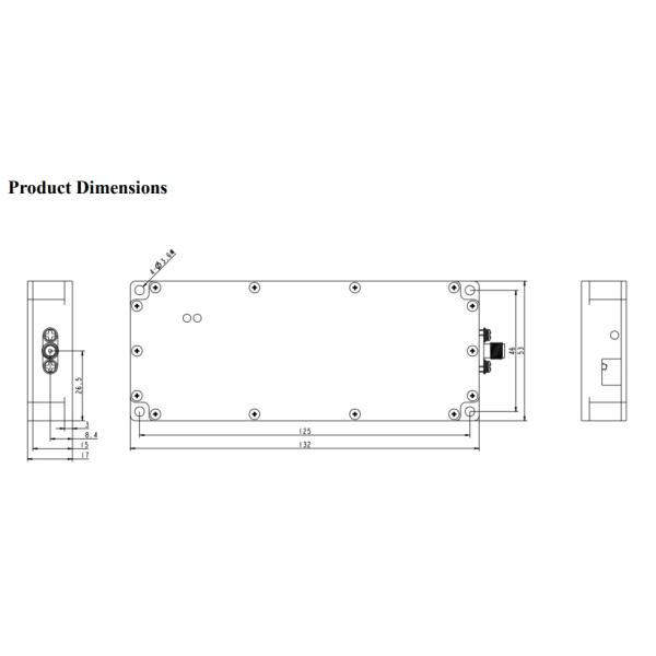 50W 5.8G Jamming Anti Drone UAV Jammer Module with 28V Working Voltage