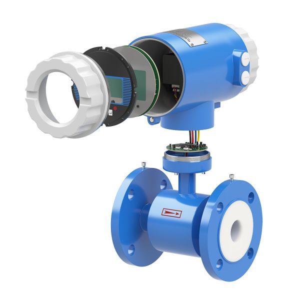 Electromagnetic flow meter designed for measurement of conductive liquids and slurry in closed pipelines across diverse industrial sectors