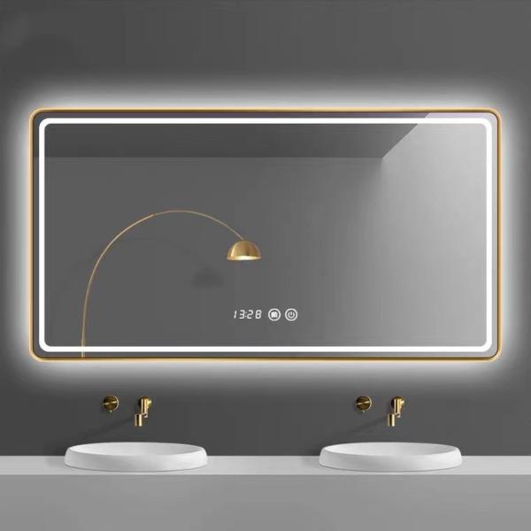 Wall Mounted LED Bathroom Mirrors Defogging Screen For TV Shopping