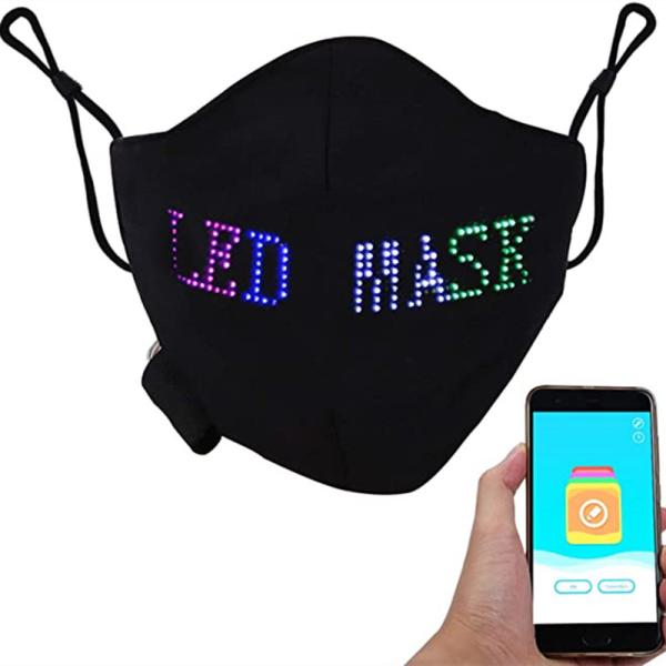 Buy Bluetooth App Programmable LED Face Mask DIY Message Patterns at wholesale prices