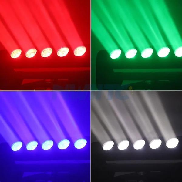 KTV Bar Stage Lighting 5 Eyes 40W Beam Light with Strobe LED Moving Head Light Controller
