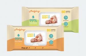 China Hypoallergenic PH Balanced 80 Pieces Cozy Baby Wipes One Stop Service on sale