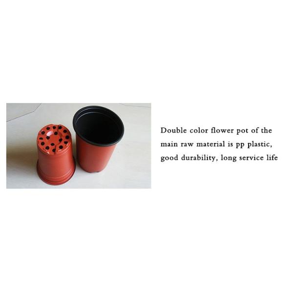 Light and soft black/double-color flower pot dried ginger seedling nutrition pot