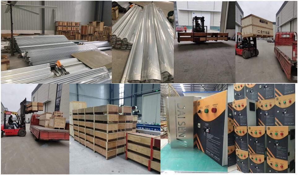 7.3m (24FT) Super Airflow Pmsm Motor Driven Large Hvls Ceiling Fans for Cable Production Workshop Air Cooling