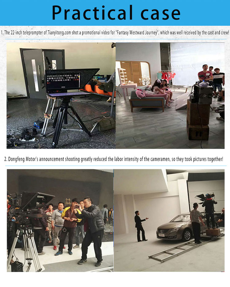 TYSTVideo Radio Broadcast Equipment Teleprompter with 24 inch Monitor Perfect Match