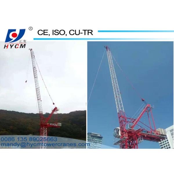 10ton 50m Tower Crane Boom Length 380V/60Hz Schneider D5020 Luffing Jib Crane