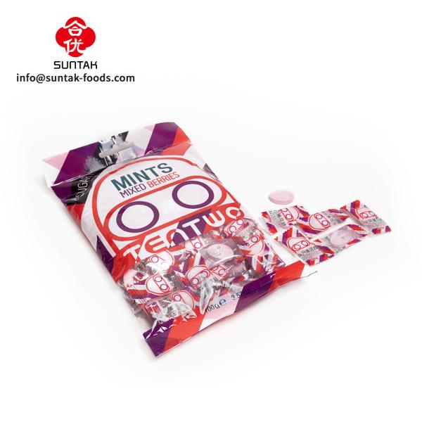 Private Label Sugar free Mixed Berries Flavoured Mints In Bag Pack