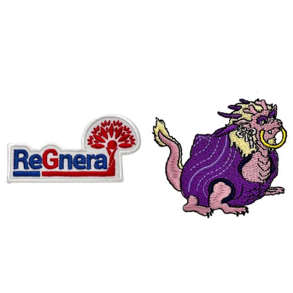 Dragon Carton Iron On Embroidery Patch 4 Color No Shrinking Iron On Patch