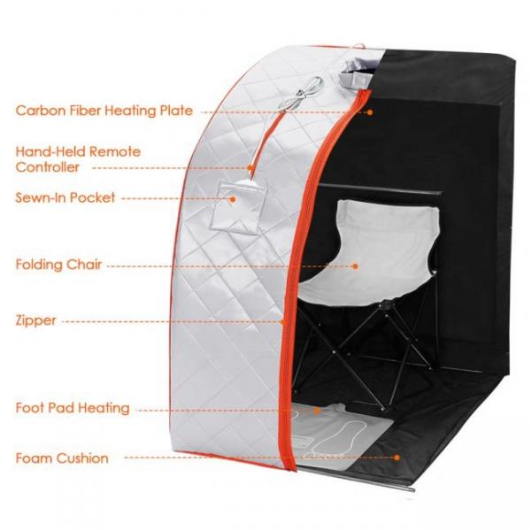 Home SPA Use Lightweight 1 Person Far Infrared Portable Sauna With Air Ionizer