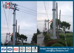 China Anti - Rust Transmission Line Electrical Power Pole With Bitumen Painted on sale