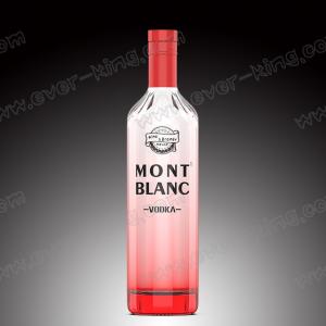 China Luxury 700ml Empty Vodka Bottle With Glass Cap on sale