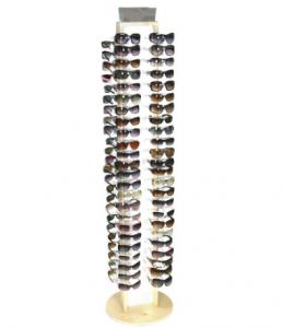 China Portable Rotating Display Rack , Movable Wood Sunglasses Display Rack on sale
