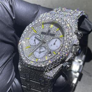 Quality Hiphop Moissanite Bust Down Watch Fashion Bling Vvs Moissanite For Women for sale