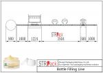 Face Cream Jar Filling Line / Paste Piston Filling Machine Line With Touch