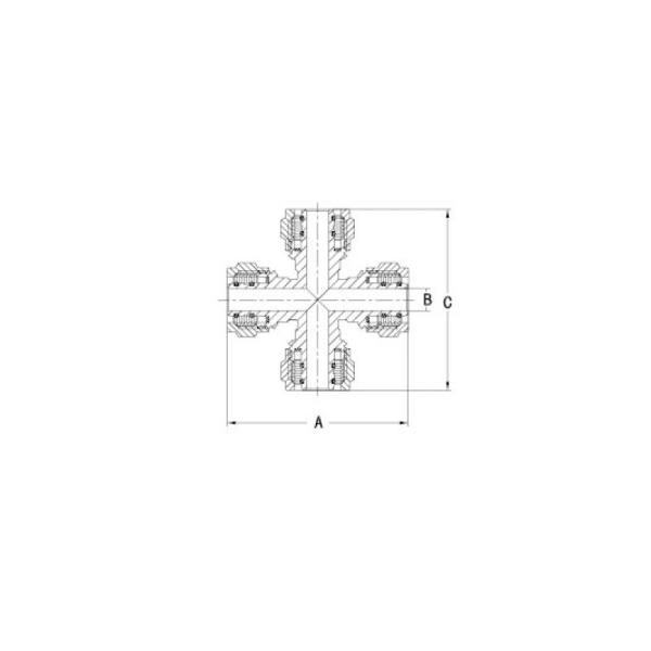 Pex Al Pex Brass Compression Fittings Equal Diameter Four Way PF5010