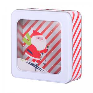 China Tin box with clear lid, decorative tin, metal packaging, promotional tin, customized tin, Christmas tin on sale